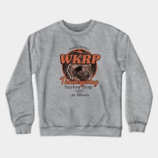 WKRP Turkey Drop with Les Nessman (Rough) Crewneck Sweatshirt